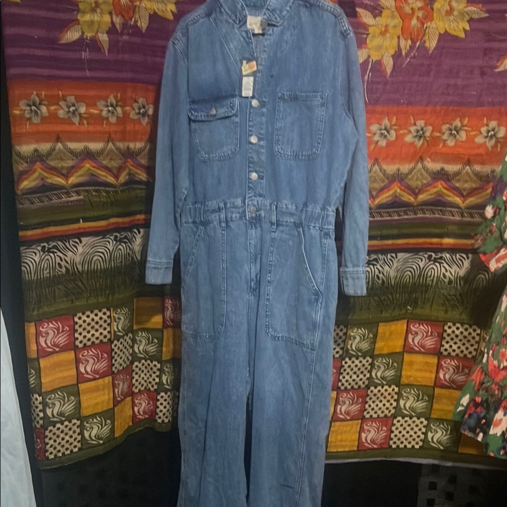 NWT Universal Thread Blue Denim Jumpsuit
